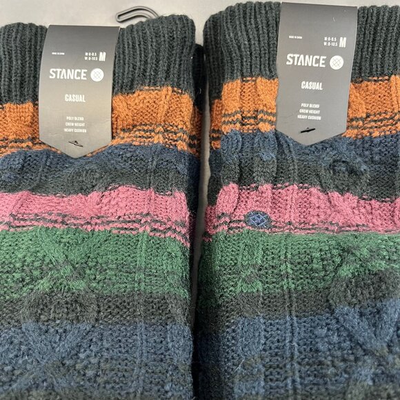 NWT STANCE Toasted Casual House Slipper Crew Socks Size Medium Lot of 2 Cozy - Picture 5 of 7